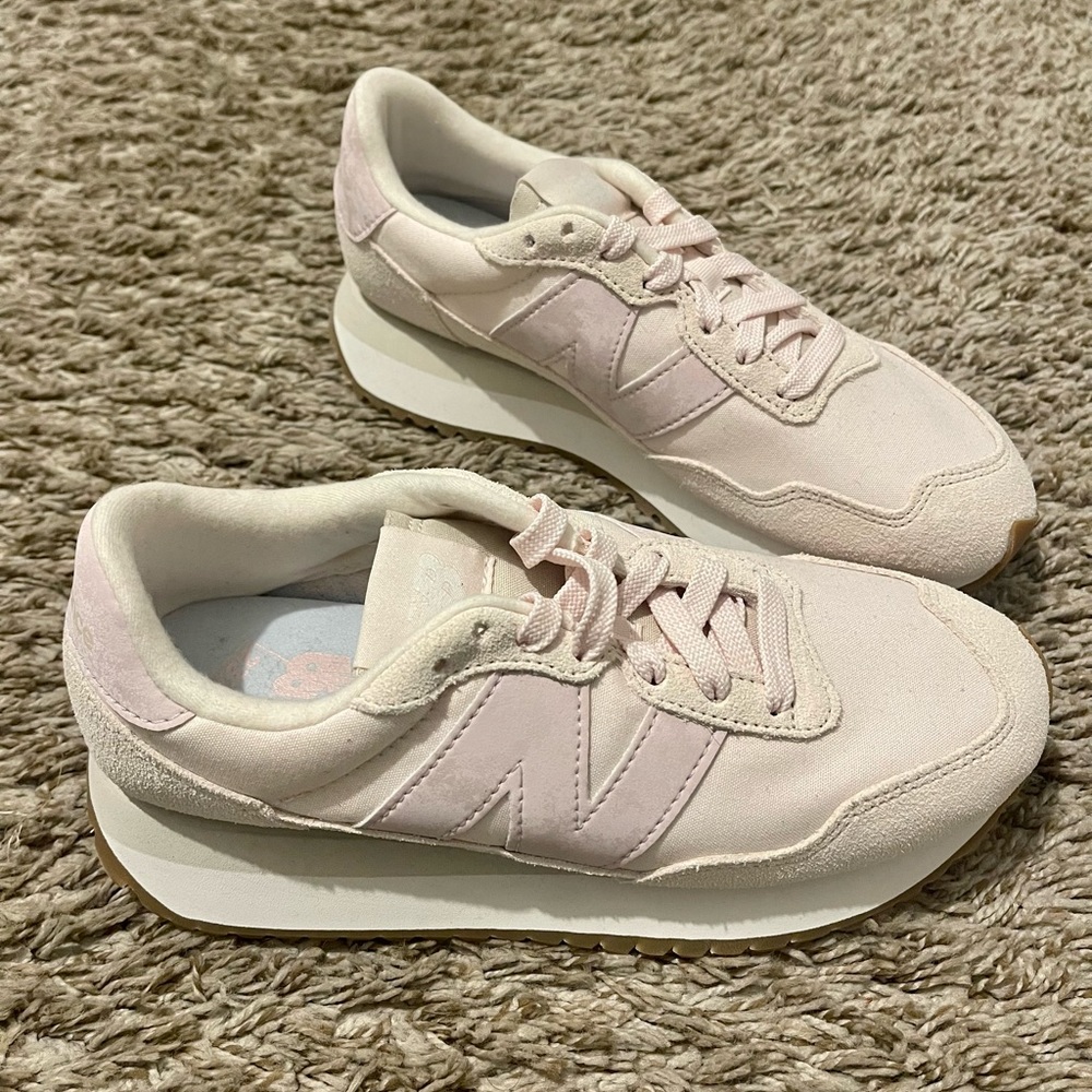 New Balance Pink and White Women's Sneakers